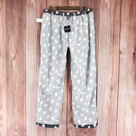 NWT Eddie Bauer Mens Size XL Mr Flannel Sleep Pants Yeti Christmas Hat Holiday - Picture 4 of 16